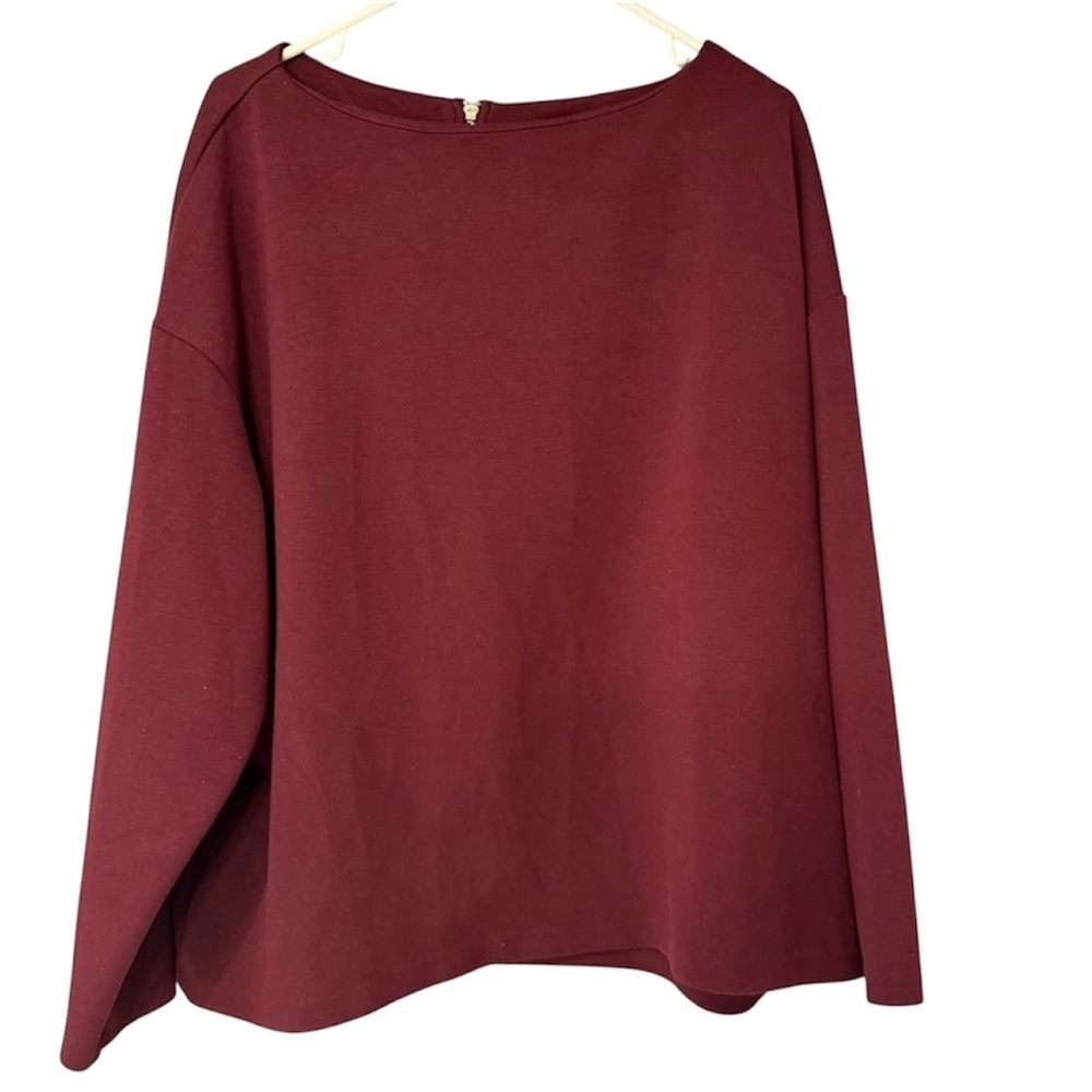 H&M Burgundy Garnet Blouse Long Sleeve Professional Casual XL